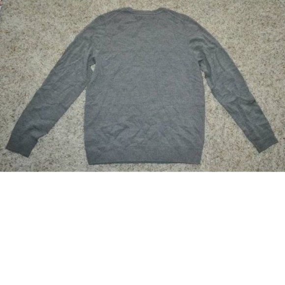 Mens Wool Blend Sweater Apt 9 Gray Small Merino V-Neck Long Sleeves - Picture 4 of 4